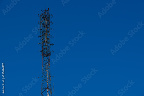 TV radio antenna tower station, Television broadcast network signal.