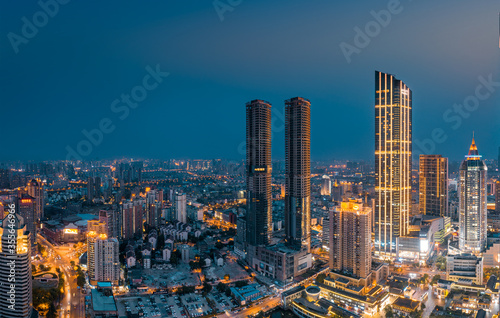 Night view of Wuxi City  Jiangsu Province  China
