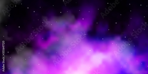 Dark Purple vector texture with beautiful stars. Blur decorative design in simple style with stars. Pattern for wrapping gifts.
