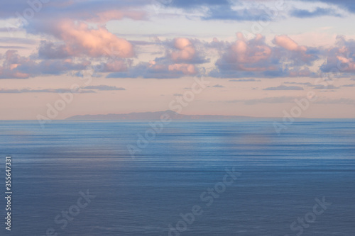 Soft Light Blue Hour Over Santa Maria as Seen from Sao Miguel, Azores Islands