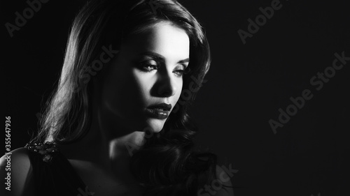Photos Femme fatale in the style of Noir black and white films,