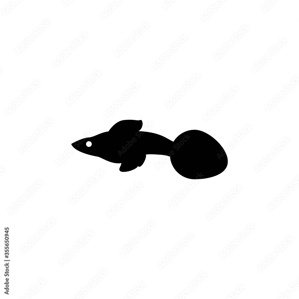 guppy fish silhouette vector design template illustration guppy fish silhouette vector design template illustration
