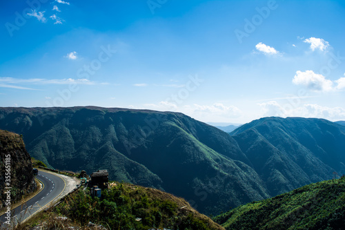 Curvy road on the mountains of Cherrapunjee. road from Shillong to Cherrapunjee in Meghalaya, north east India.
