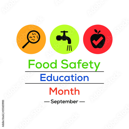 Vector illustration on the theme of National Food safety education month observed each during September.
