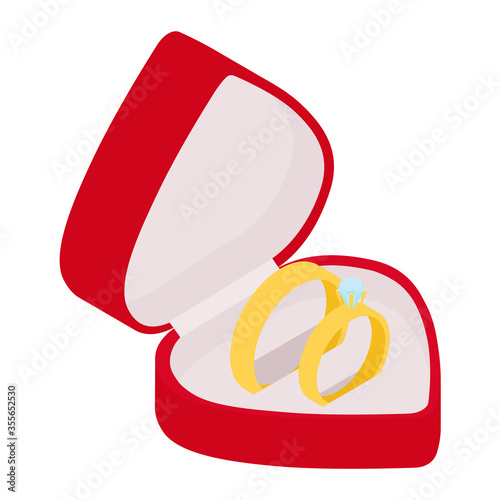Wedding ring vector engagement symbol gold jewellery for proposal marriage wed sign will you marry me bridal illustration set isolated on white background