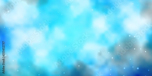 Light BLUE vector background with colorful stars. Colorful illustration in abstract style with gradient stars. Theme for cell phones.