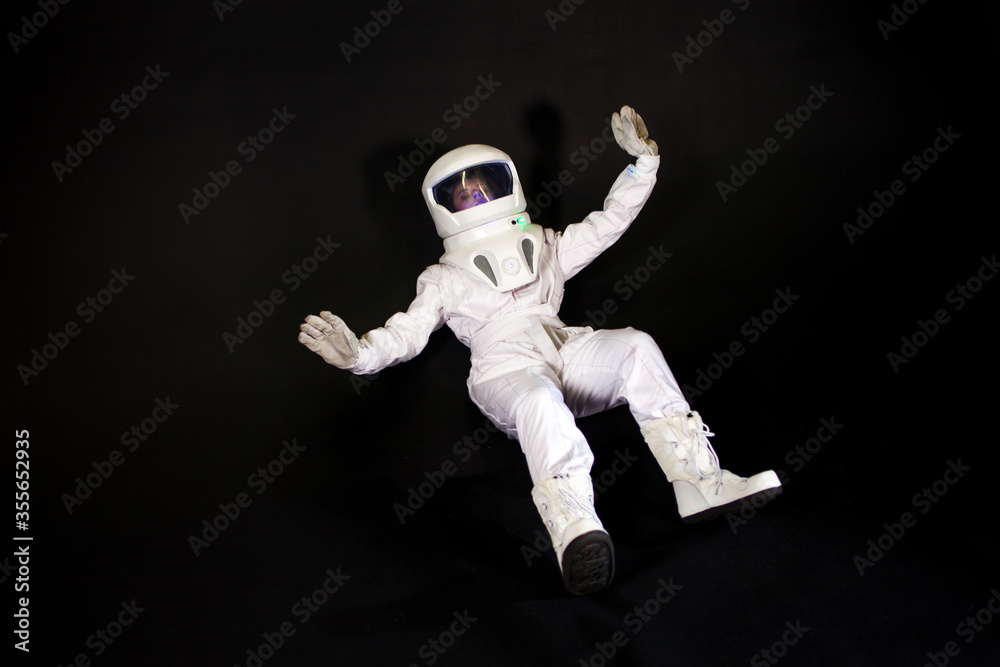 Astronaut in space, in zero gravity