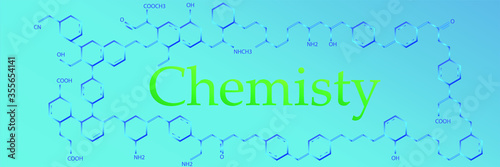 Abstract digital background with chemical structure. Vector illustration. Banners for scientific conferences