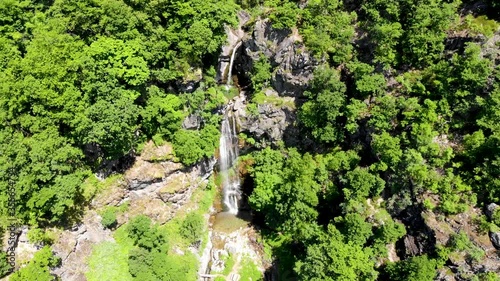 Hiden waterfall in untouched nature near city of Gornji Vakuf in Bosnia and Herzegovina