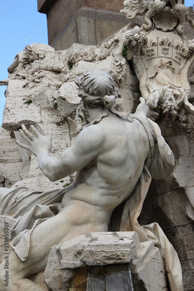 Obraz premium Fountain of the Four Rivers.Rome.
