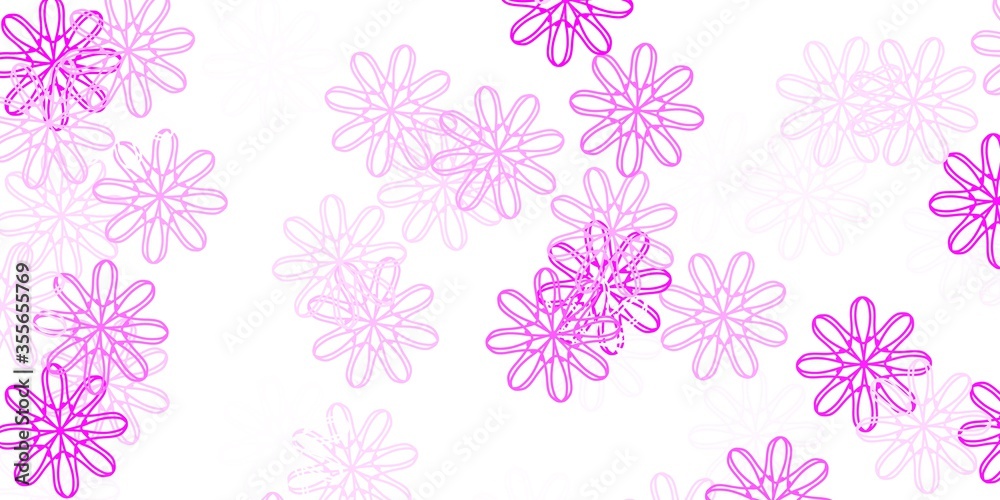 Light Pink vector natural artwork with flowers. Light Pink vector natural artwork with flowers.