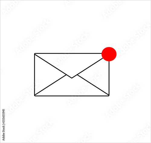 Mail icon. Online postal sign. vector illustration on white background