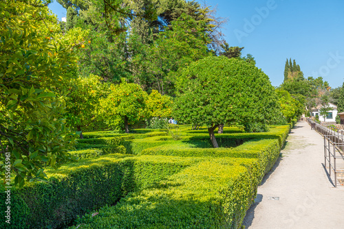 Garden at Casa del Chapiz in Granada, Spain photo