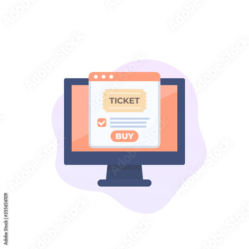 buy tickets online vector icon