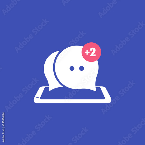 comment, new reply vector icon with phone