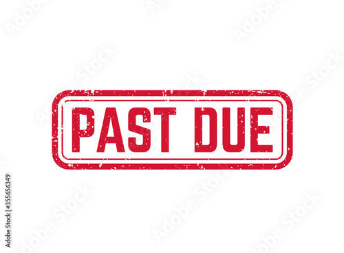 past due vector red stamp