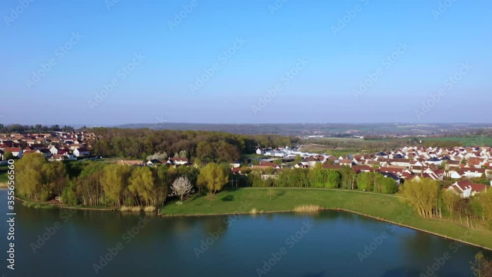 Panoramic aerial view of Lake Magny-le-Hongre Panoramic aerial view of Lake Magny-le-Hongre