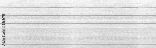 Panorama of White natural wood wall texture and background seamless