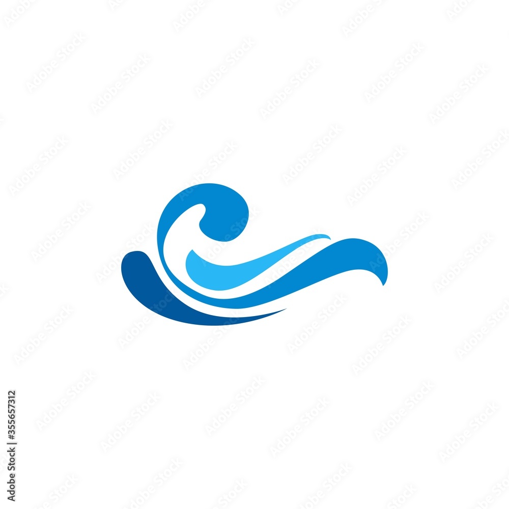 Obraz premium water wave vector design template illustration