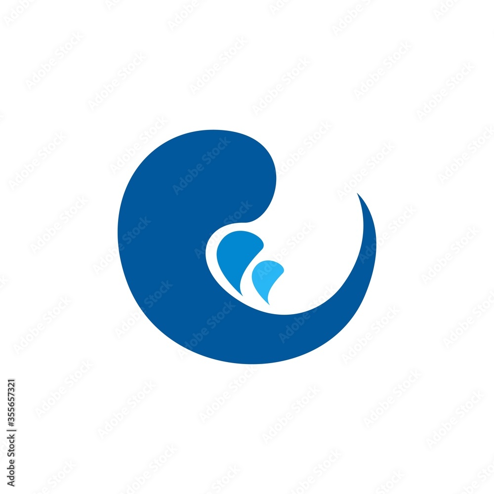 Obraz premium water wave vector design template illustration
