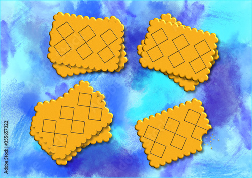 Obraz na plátně Qui a croqué le biscuit et laissé des miettes ?