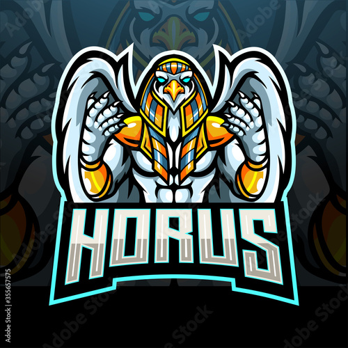 The lord of horus esport logo. mascot logo design
