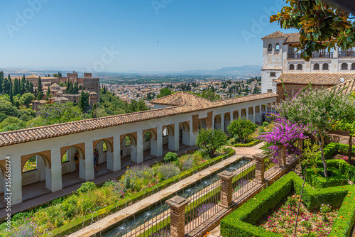 Alhambra and Generalife palace in Granada, Spain