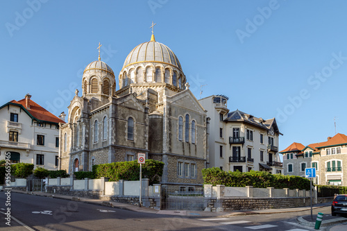 Biarritz, France. Russian orthodox church built in 1892.