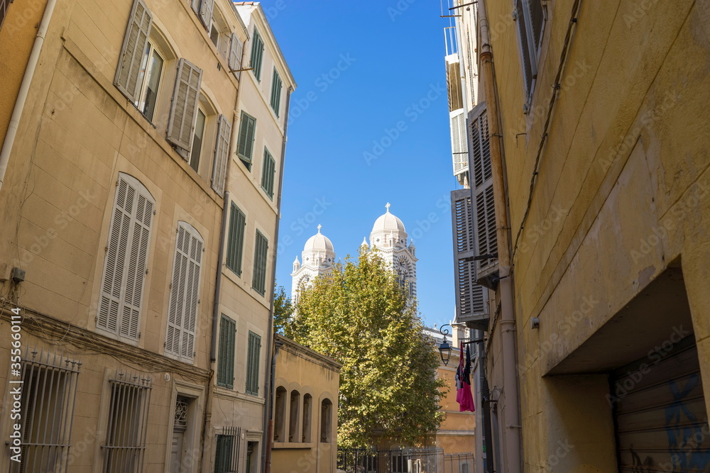 The streets of Marseille in the area La Panier