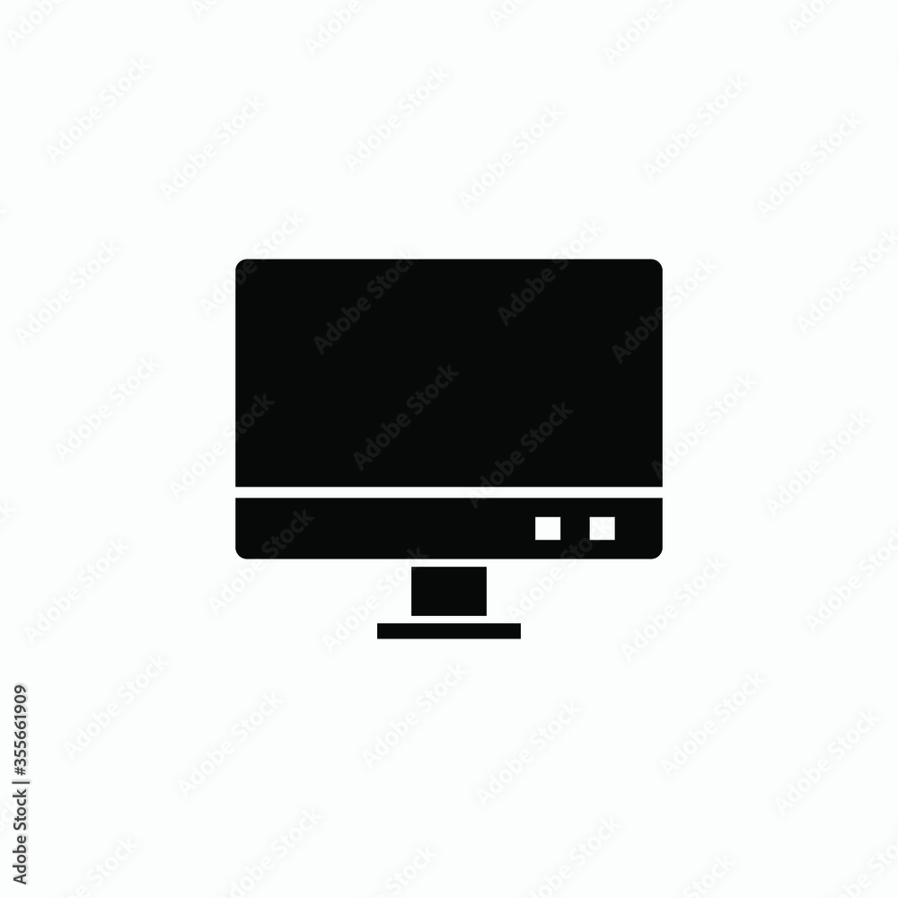 pc monitor icon vector pc monitor icon vector