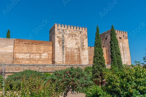 Alcazaba at Alhambra fortress in Granada, Spain