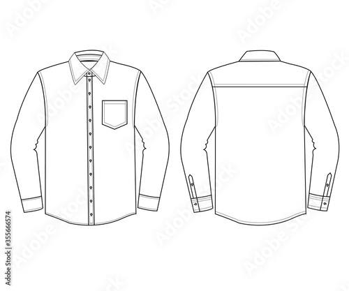 vector illustration of a white shirt