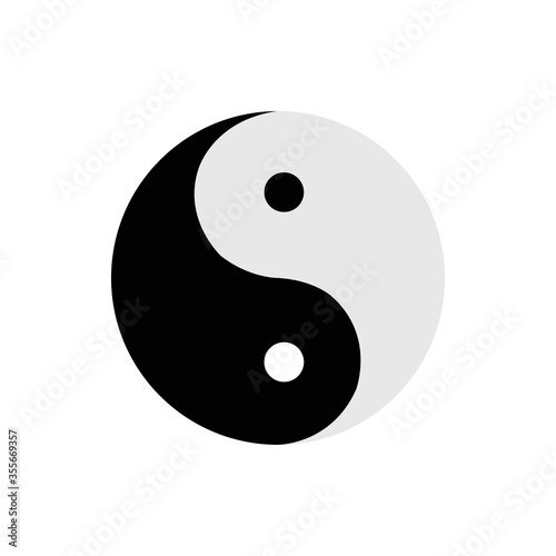 Yin yang icon vector, vector.