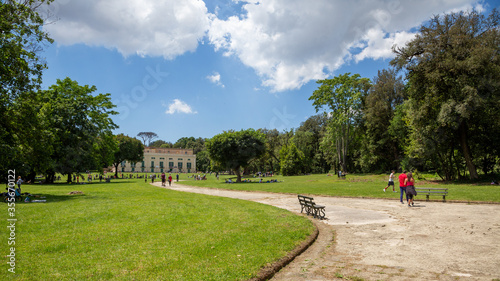 Konstfotografi Naples, Italy - Capodimonte park, once known as “Royal Wood of Capodimonte”, wit