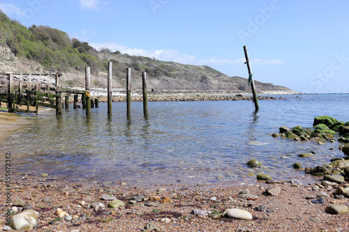 The sheltered cove of Reeth Bay on the southernmost tip of the Isle of Wight, England. photo