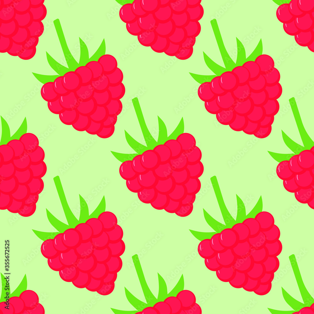 Seamless background of raspberry. Raspberry flat style. Vector illustration. Seamless background of raspberry. Raspberry flat style. Vector illustration.