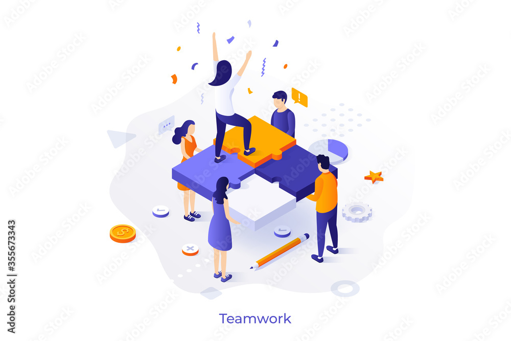 Vector Isometric Concept Vector Isometric Concept