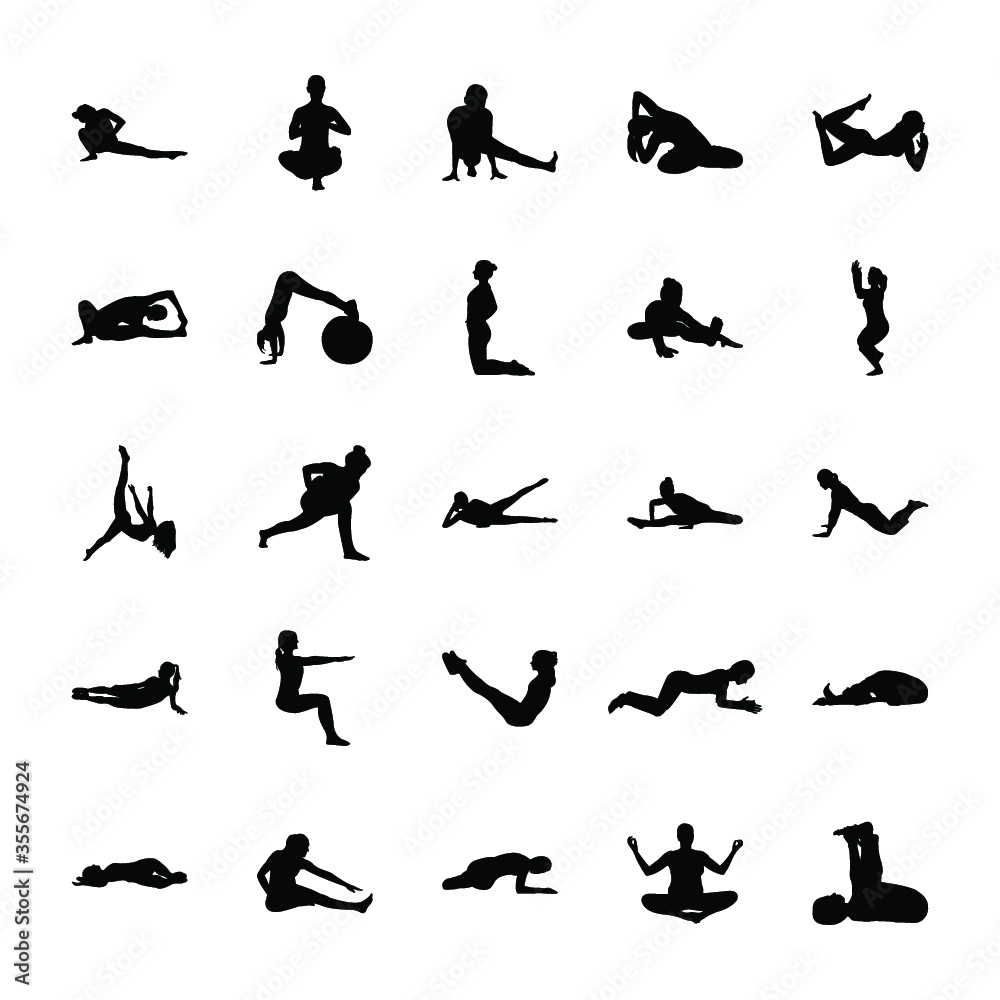 Aerobics Solid Vector Icons
Aerobics Solid Vector Icons