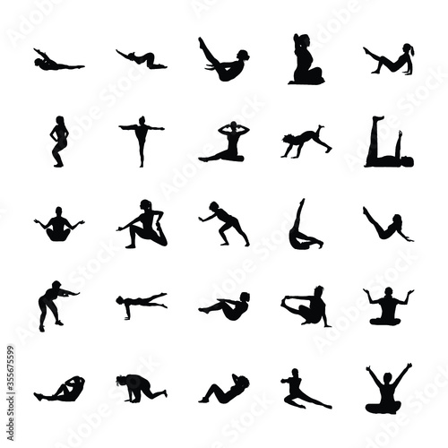  Yoga Pictogram Icons Pack 