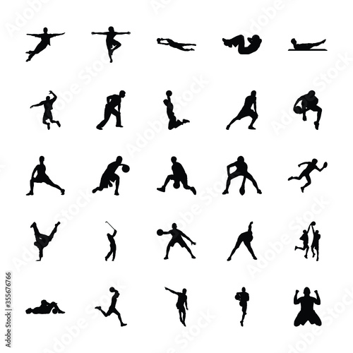  Bundle of Sports Silhouettes Icons 