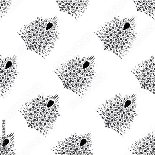 Feathers seamless vector pattern