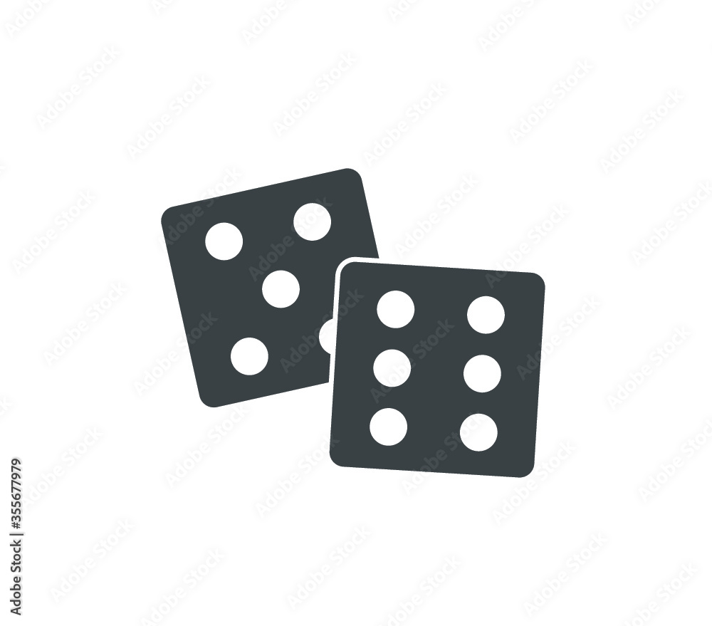 Dice icon. Casino dice vector illustration. Dice icon. Casino dice vector illustration.