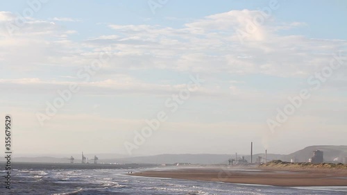 Industrial Seascape, Port Talbot, kenfig sand dunes photo