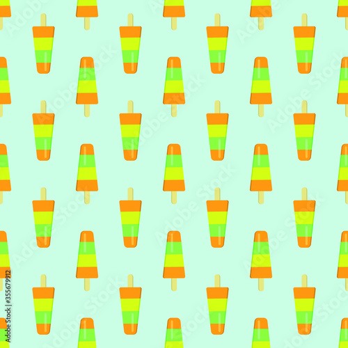 Seamless background of ice cream. Vector illustration.