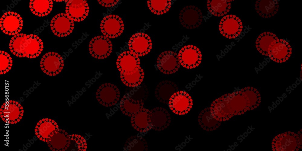 Dark orange vector texture with disease symbols. Dark orange vector texture with disease symbols.