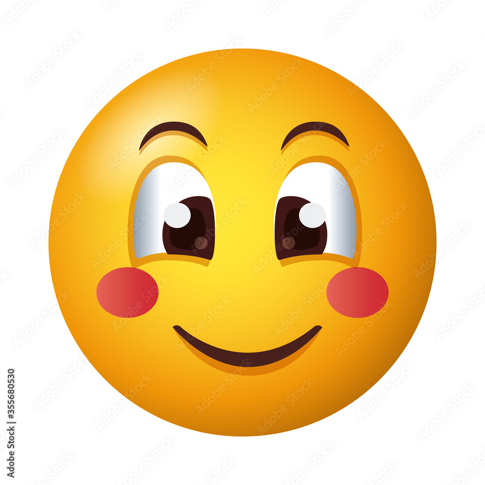 Fototapeta premium happy emoji face degradient style icon