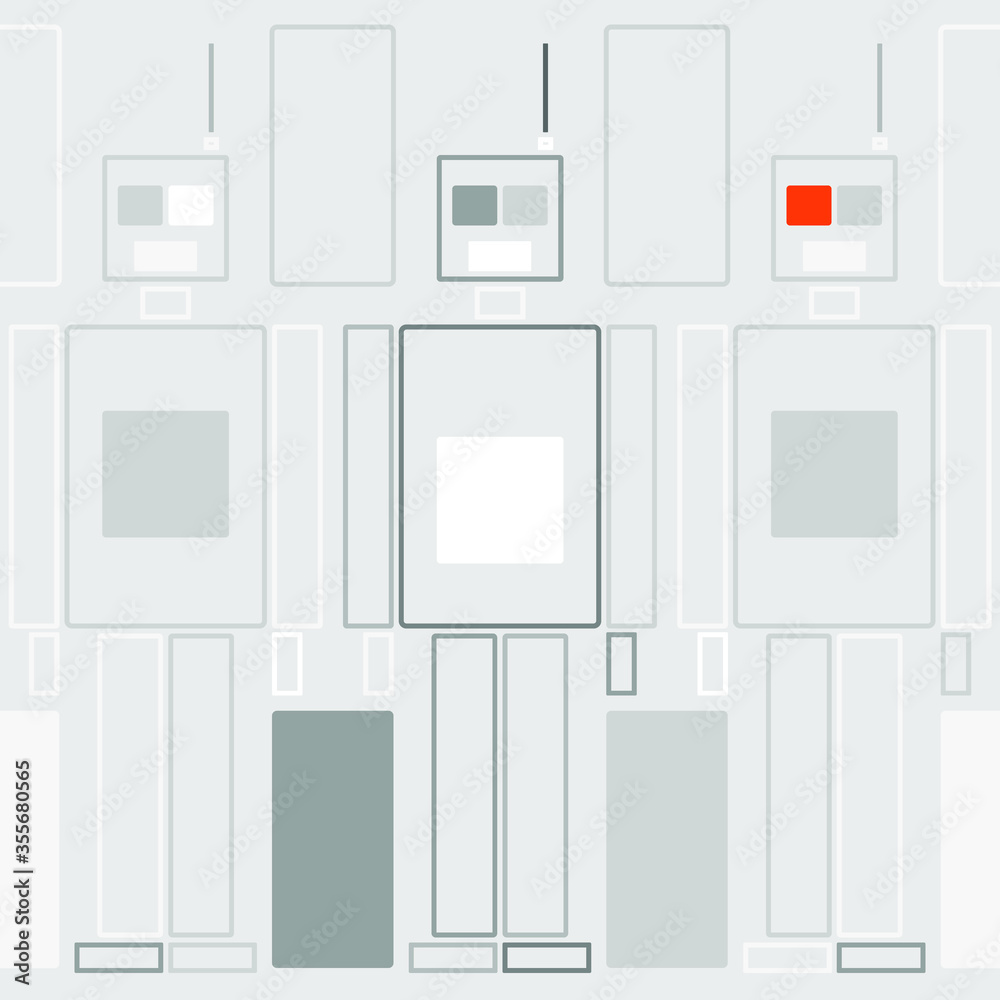 Vector illustration of a pattern with a robot. Contour ornament with robots. Children's funny wallpaper. Robots in the terminal Vector illustration of a pattern with a robot. Contour ornament with robots. Children's funny wallpaper. Robots in the terminal