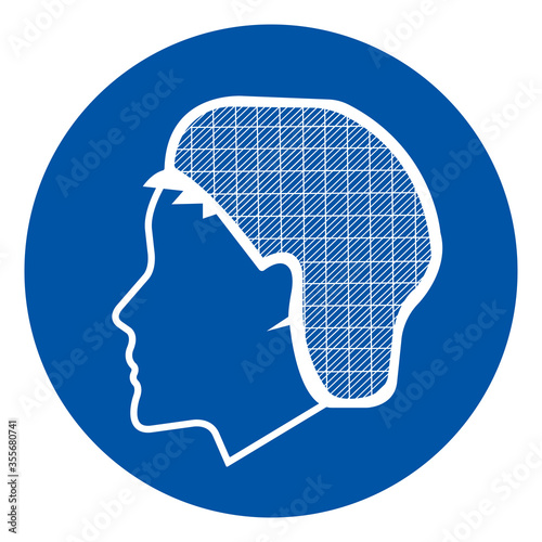 Wear Hair Net Symbol Sign, Vector Illustration, Isolate On White Background Label. EPS10