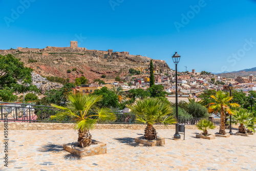 Castle in lorca overlooking the town, Spain photo