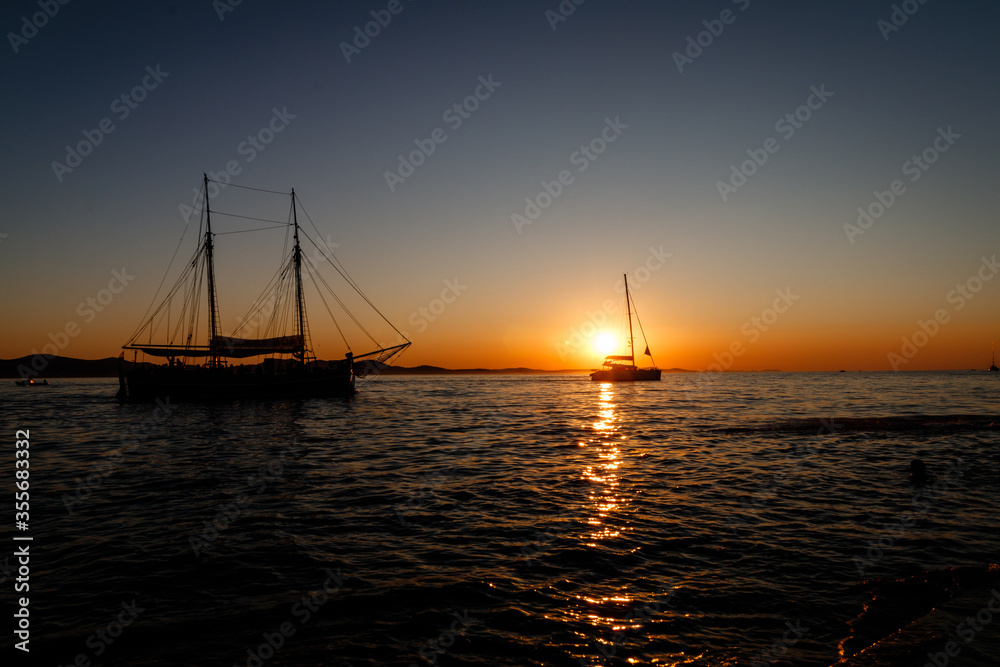 Sonnenuntergang bei der Meerorgel in Split